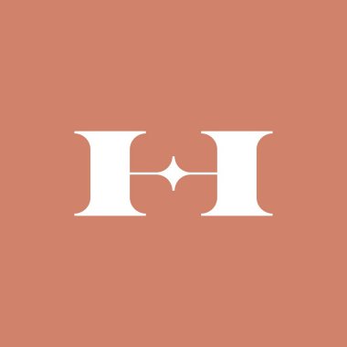 h yıldız harfi işareti ilk logo vektör resimleme