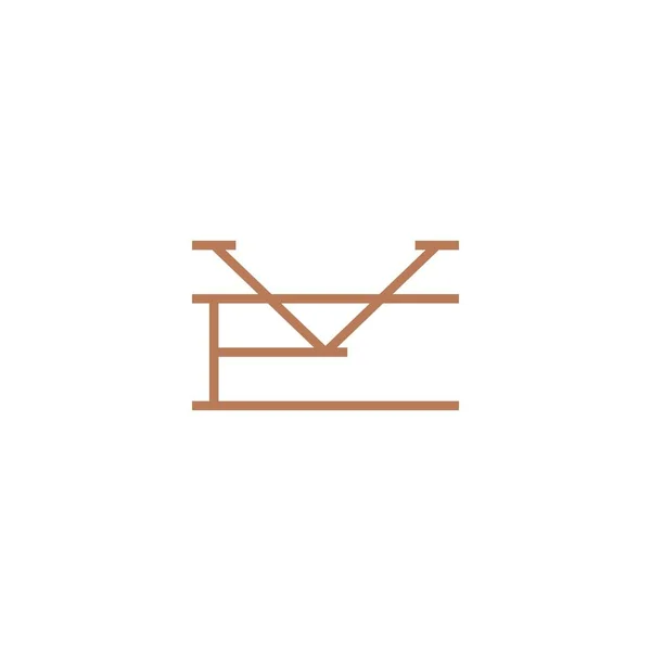 Lettera Segno Iniziale Logo Vettoriale Icona Illustrazione — Vettoriale Stock