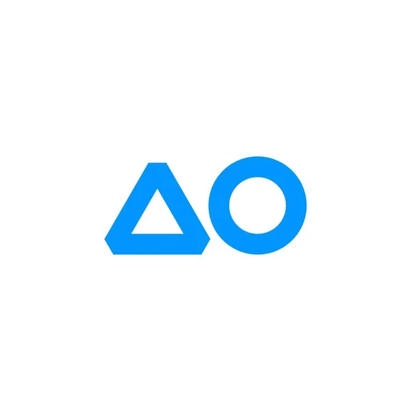 Aao Letter Mark First Logo Vector Icon Illustration — 스톡 벡터