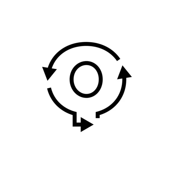 Lettera Riciclare Logo Vettoriale Icona Illustrazione — Vettoriale Stock