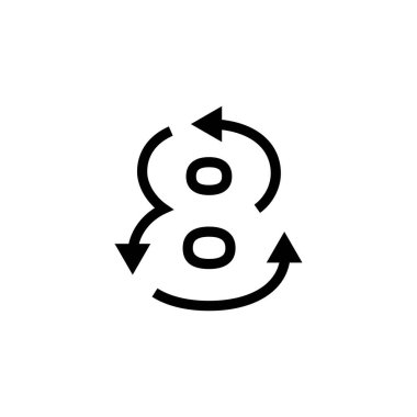 8 numara logo vektör simgesi resimlemesi