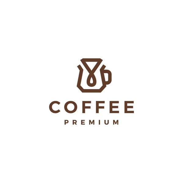 Kaffeepapier Filter Tropfer Logo Vektor Symbol Illustration — Stockvektor