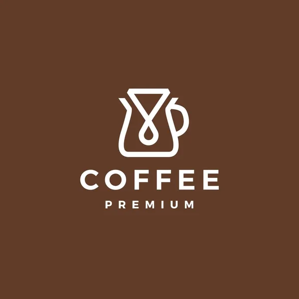 Kaffeepapier Filter Tropfer Logo Vektor Symbol Illustration — Stockvektor