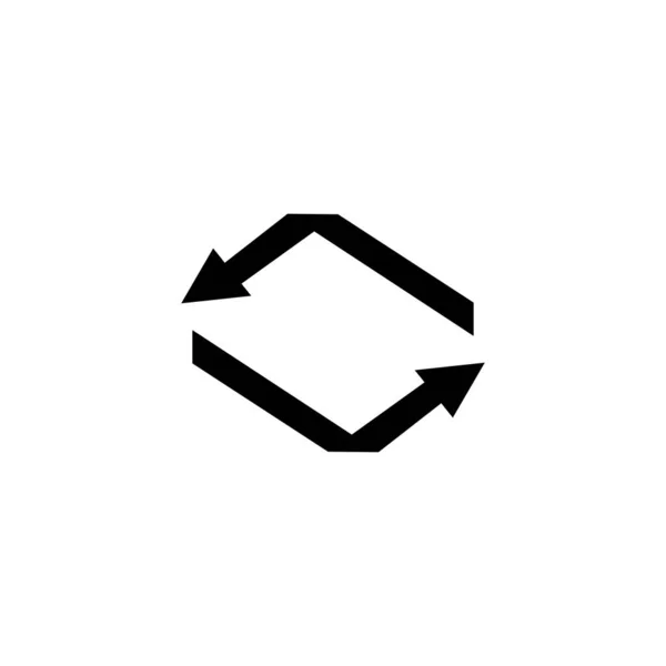 Återvinna Återanvändning Minska Tecken Logotyp Vektor Ikon Illustration — Stock vektor
