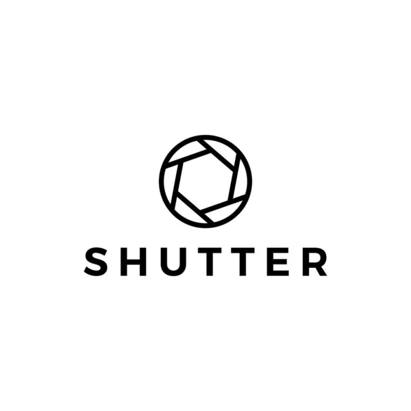 Sluiter Camera Foto Logo Vector Pictogram Illustratie — Stockvector