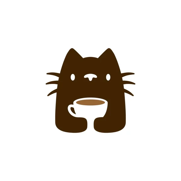 Cute Cat Working On Laptop With Coffee Cup Cartoon Vector Icon