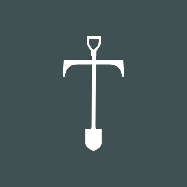 Літери Лопата Лопата Логотип Векторна Ілюстрація Іконка — стоковий вектор