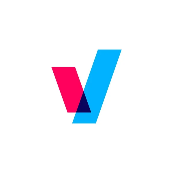 Znak Literowy Pokrywający Się Kolor Logo Wektor Ikona Ilustracja — Wektor stockowy