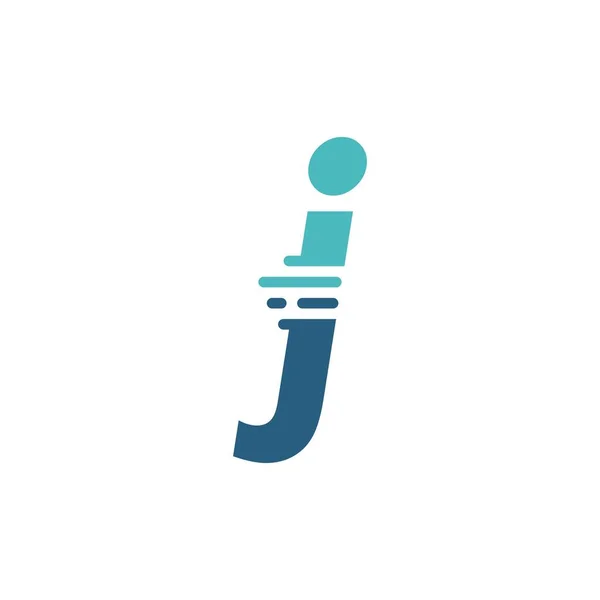 Harfi Tire Küçük Teknoloji Dijital Hızlı Iletim Hareketi Mavi Logo — Stok Vektör