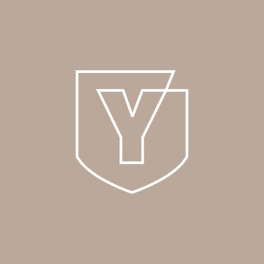 harf kalkanı koruma logo vektör resimleme