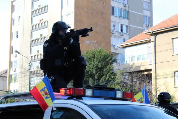 Timisoara Timis Rumänien Dezember 2019 Nationalfeiertag Rumäniens Scharfschützen Der Polizei — Stockfoto