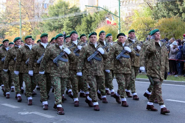 Timisoara Timis Rumänien Dezember 2019 Nationalfeiertag Rumäniens Soldaten Der Militärparade — Stockfoto