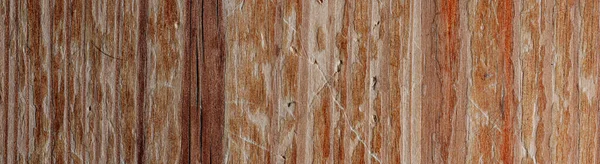 Panorama Old Scratched Wood Surface Wooden Board Close — Stock Photo, Image
