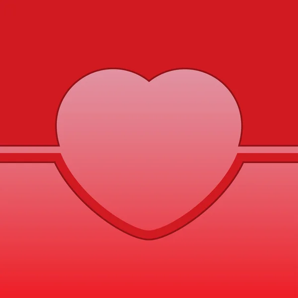 Přání s červeným srdcem — Stockový vektor