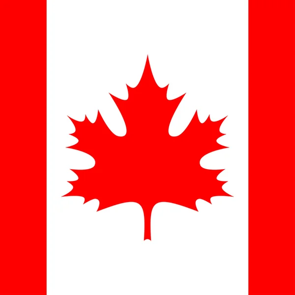 Square - flagga Kanada — Stock vektor