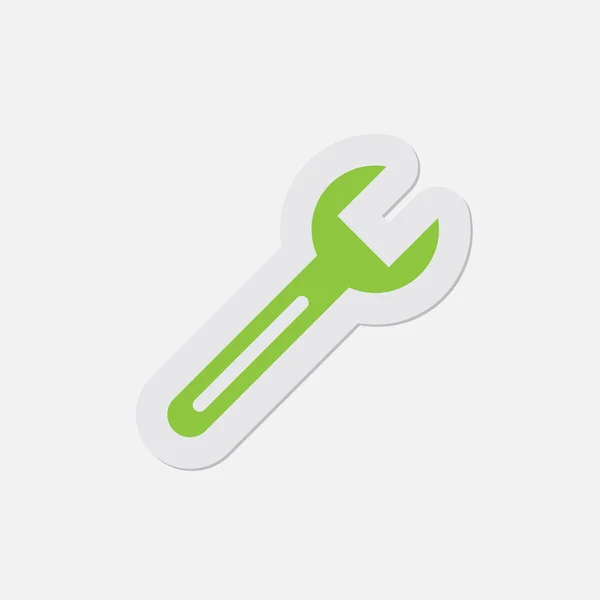Basit Yeşil simge - somun anahtarı — Stok Vektör
