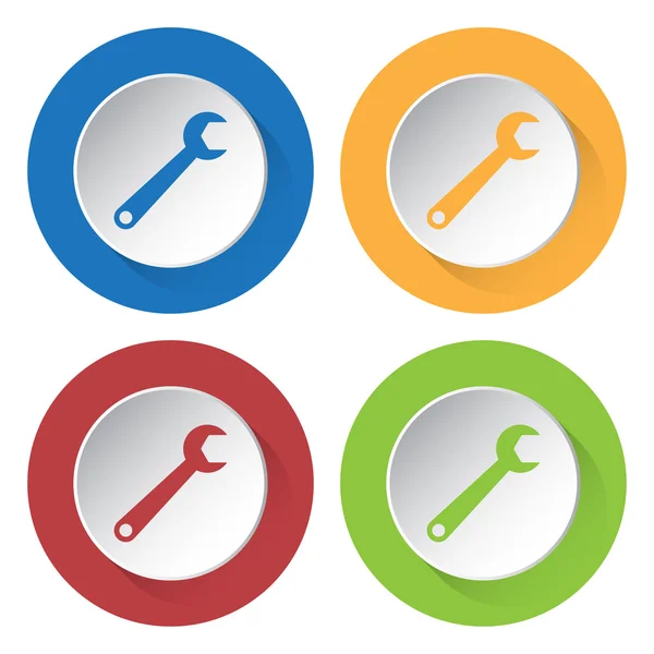 Conjunto de quatro ícones - chave —  Vetores de Stock
