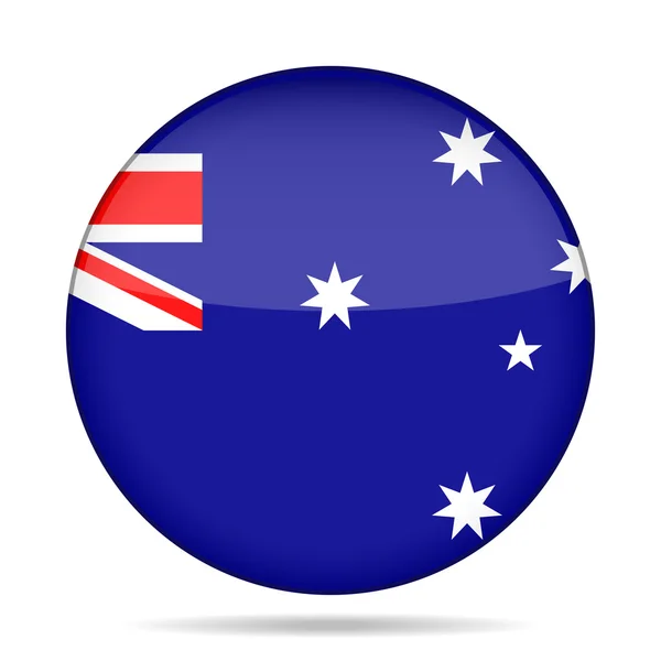 Knappen med flagga Australien — Stock vektor