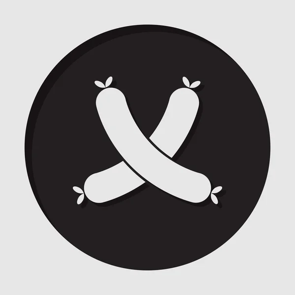 Icono de información - salchichas — Vector de stock