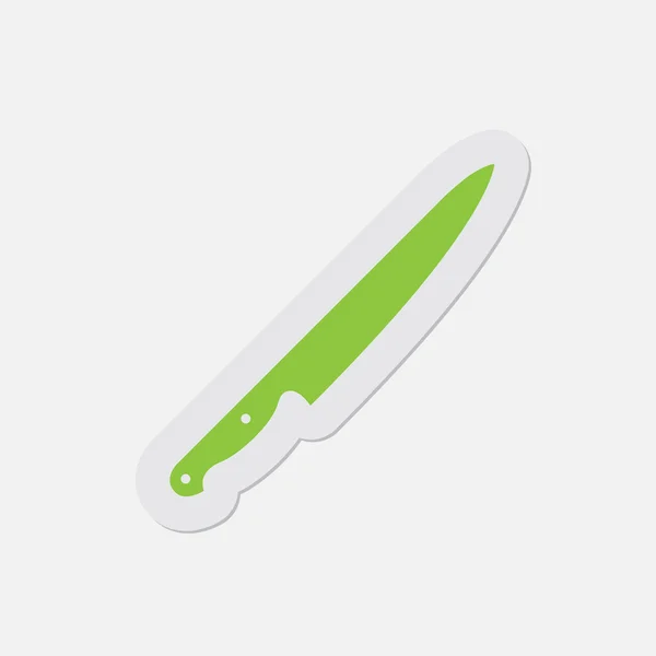 Простой зеленый значок - кухонный нож — стоковый вектор