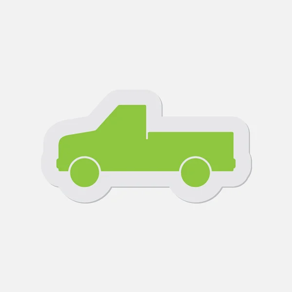 Простой зеленый значок - автомобиль — стоковый вектор