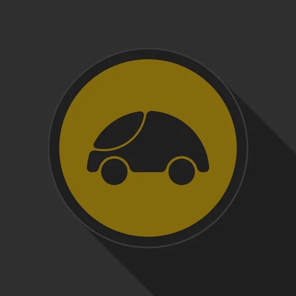 Темно-серый и желтый значок - автомобиль — стоковый вектор