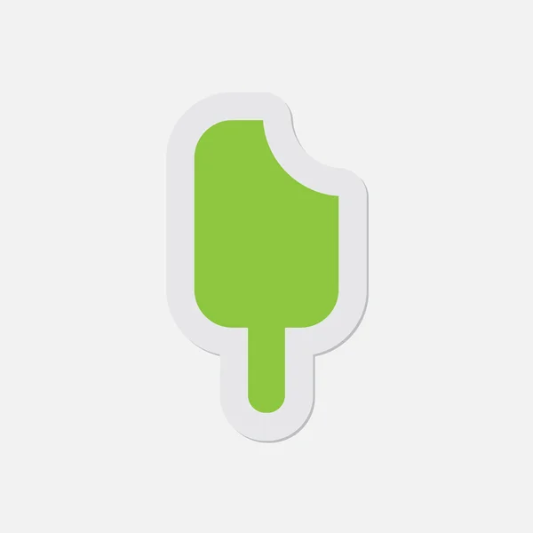 シンプルな緑色のアイコン - スティック アイス クリーム — ストックベクタ