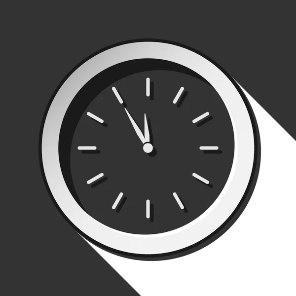 Icône - horloge de dernière minute avec ombre — Image vectorielle