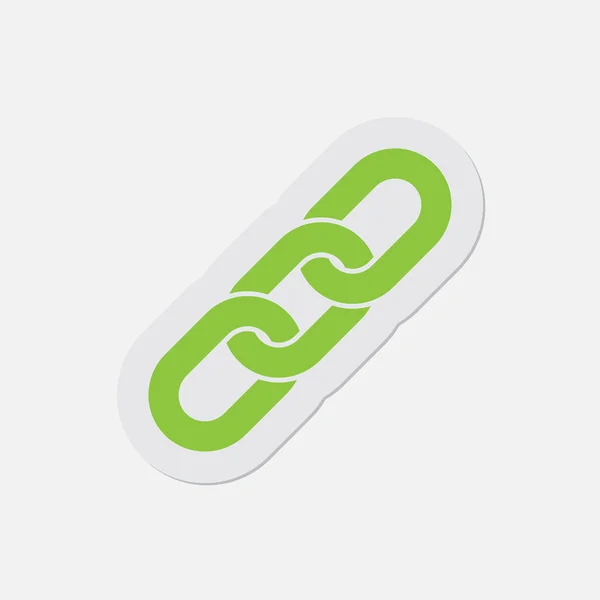 Icono verde simple - cadena colgante — Vector de stock
