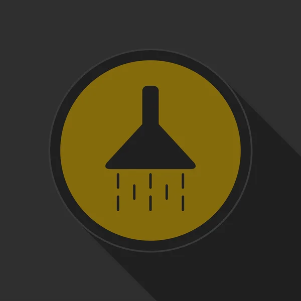 Icône gris foncé et jaune - douche — Image vectorielle