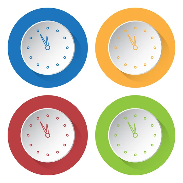 Conjunto de quatro ícones - relógio de última hora —  Vetores de Stock