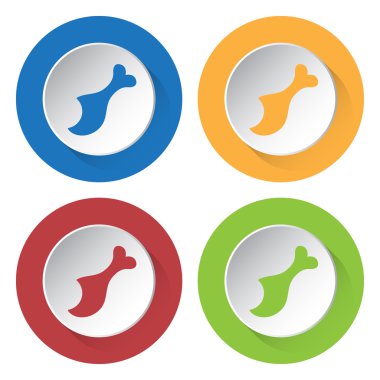 dört kutsal kişilerin resmi - kemirilmiş tavuk budu kümesi