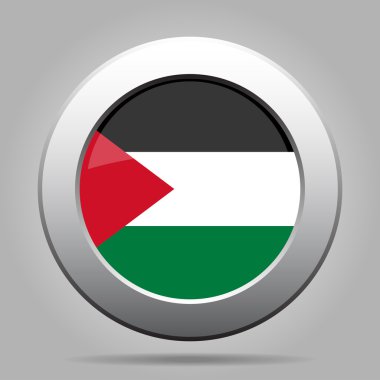 Filistin bayrağı ile metal düğme