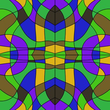 soyut renkli vitray - arka plan Mozaik