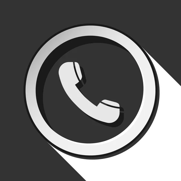 Icon - telefoonhoorn met schaduw — Stockvector