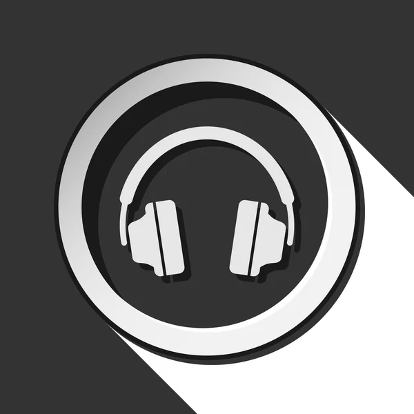 Icône - écouteurs avec ombre — Image vectorielle