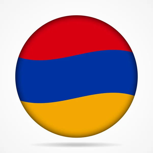 挥舞着国旗的亚美尼亚的按钮 — 图库矢量图片