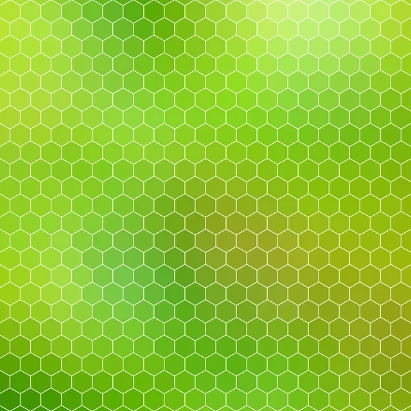 Favo de mel verde - grade hexagonal geométrica abstrata —  Vetores de Stock