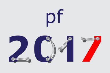 PF 2017 - mavi, kırmızı plakalar ve vidalar ile