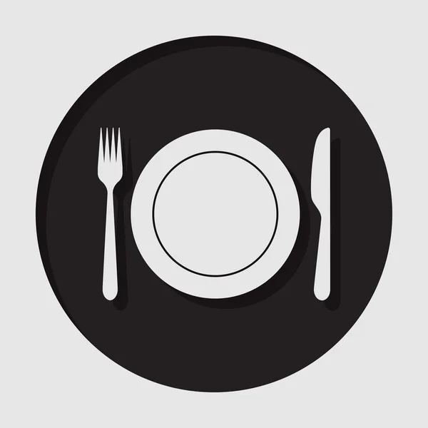 信息图标-餐具、 叉、 刀板 — 图库矢量图片