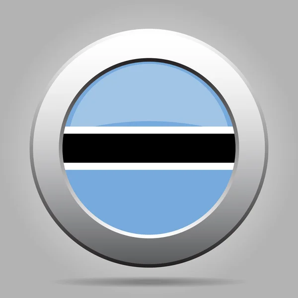 Κουμπί μέταλλο με τη σημαία της Μποτσουάνα — Διανυσματικό Αρχείο