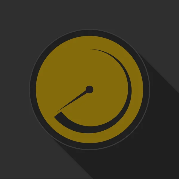 Tmavě šedá a žlutá ikona - ciferník symbolu — Stockový vektor