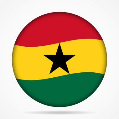 Gana bayrağı sallayarak ile düğme