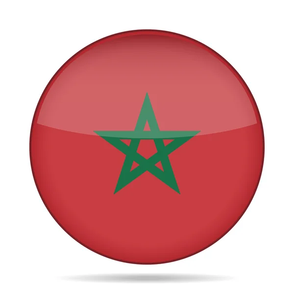 Κουμπί με σημαία του Μαρόκου — Διανυσματικό Αρχείο