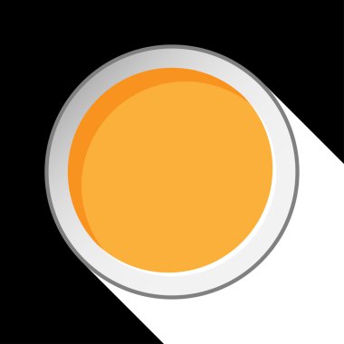 stilize gölgeli turuncu daire