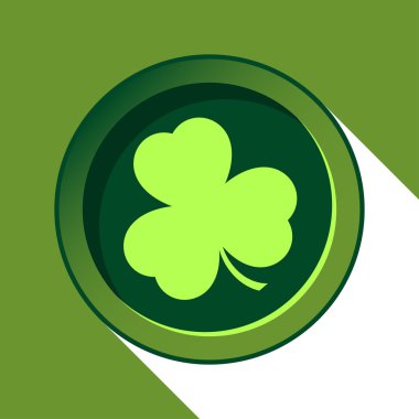 ışık yeşil yonca düğmesiyle vektör