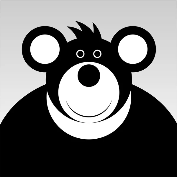 Urso de desenho animado sorridente — Vetor de Stock