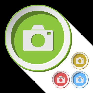 vektör renk simgeleri ile fotoğraf makinesi