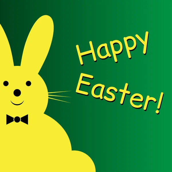 Vector sentado sonriente amarillo conejito de Pascua — Archivo Imágenes Vectoriales