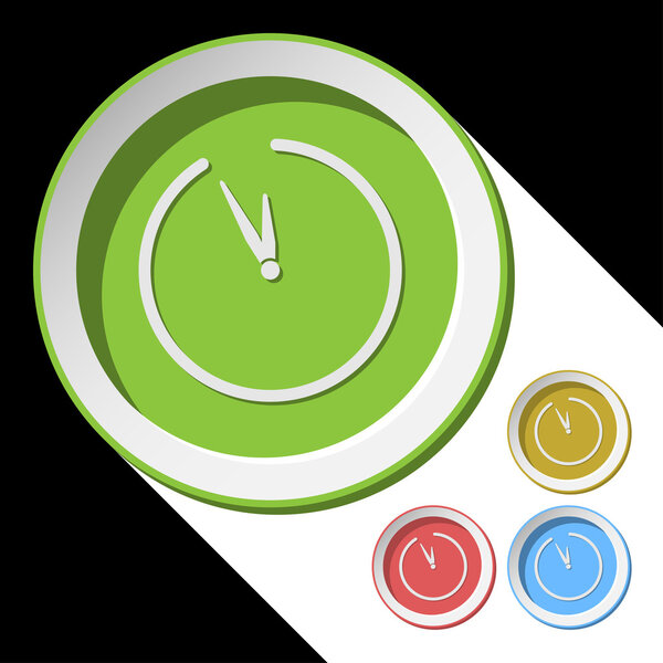 color icons with clock